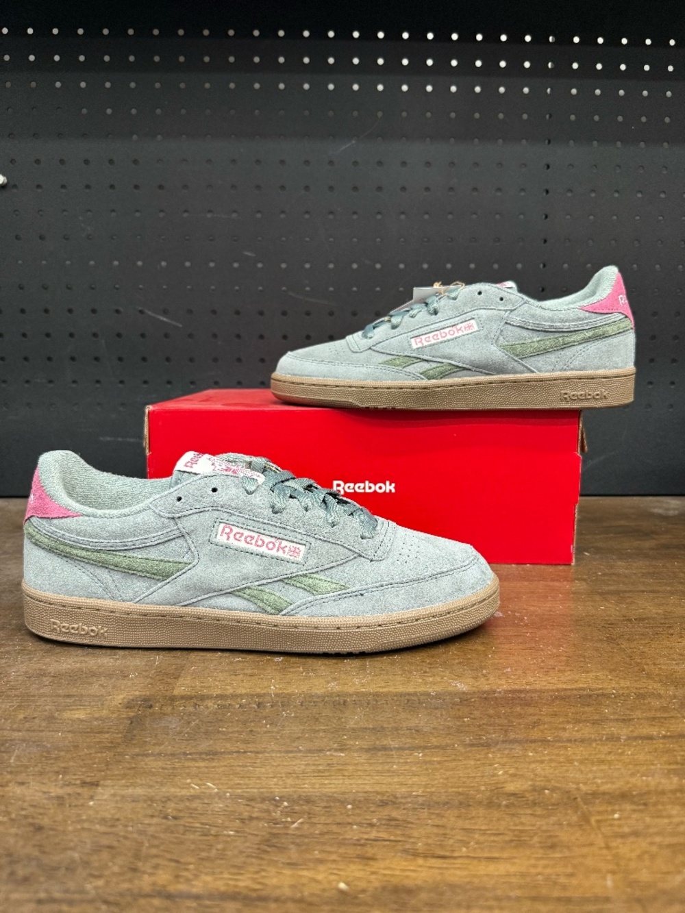 New W/ Box! Womens Reebok Club C Revenge Vintage 'Dark Fog/Dark Fog/Studio Pink'